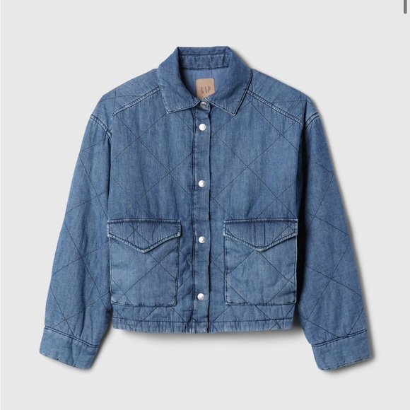 Women’s Quilted Denim Shirt Jacket Size M - Picture 7 of 7